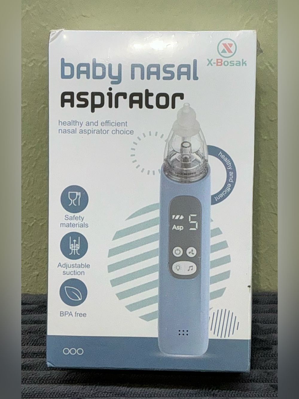X-Bosak Baby Nasal Aspirator Electric Nose Suckert 5 Levels Suction New Sealed